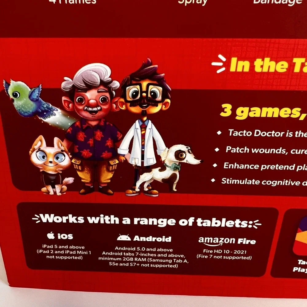 PlayShifu Tacto Doctor STEM Toy Kids Ages 4+ Red Excellent Interactive AR Kit